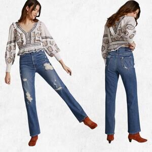 MOTHER High Rise Blue Jeans